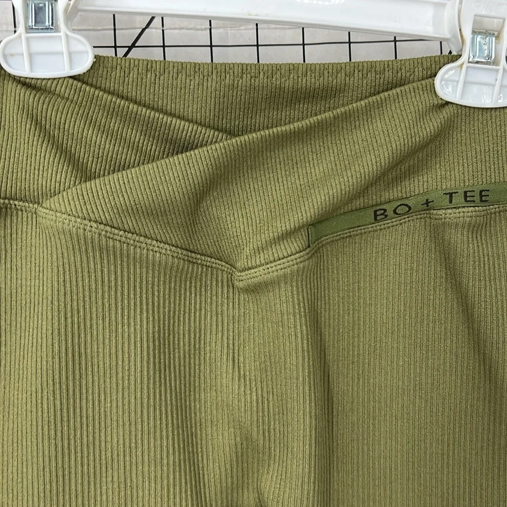 Bo+ Tee green ribbed legging S